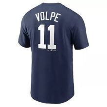 Load image into Gallery viewer, Men's Nike Anthony Volpe Navy New York Yankees Name & Number T-Shirt