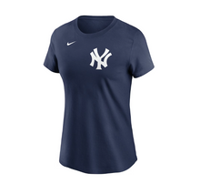 Load image into Gallery viewer, New York Yankees Women's Aaron Judge Nike Navy Name & Number T-Shirt
