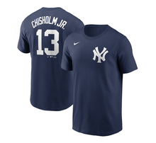 Load image into Gallery viewer, Men's Jazz Chisholm Jr. New York Yankees Nike Fuse Name & Number T-Shirt - Navy