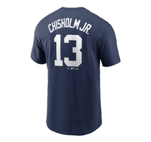 Load image into Gallery viewer, Men's Jazz Chisholm Jr. New York Yankees Nike Fuse Name & Number T-Shirt - Navy