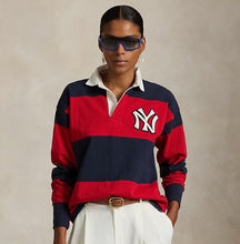 Load image into Gallery viewer, Polo Ralph Lauren Yankees Rugby Shirt - Aviator Navy/Rl Red