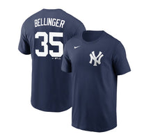 Load image into Gallery viewer, Men's New York Yankees Cody Bellinger Nike Navy Fuse Name & Number T-Shirt