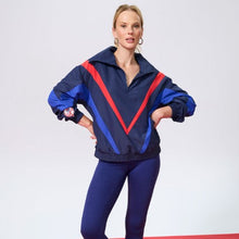 Load image into Gallery viewer, Women's Yankees throwback Track 1/4 Zip Red/Blue