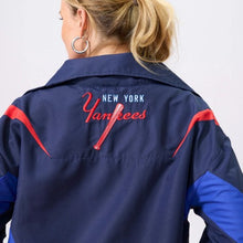 Load image into Gallery viewer, Women's Yankees throwback Track 1/4 Zip Red/Blue
