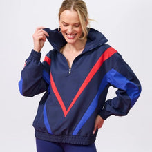 Load image into Gallery viewer, Women's Yankees throwback Track 1/4 Zip Red/Blue