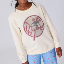 Load image into Gallery viewer, Girls Yankees Sugar Swizzle Gems Logo Crew