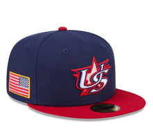 Load image into Gallery viewer, Men's New Era USA Baseball Navy/Red 2026 World Baseball Classic 59FIFTY Fitted Hat