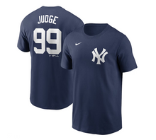Load image into Gallery viewer, Men's Nike Yankees Navy Aaron Judge Name & Number T-Shirt