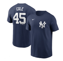 Load image into Gallery viewer, Men's Gerrit Cole New York Yankees Nike Youth Home Player Name & Number T-Shirt - Navy
