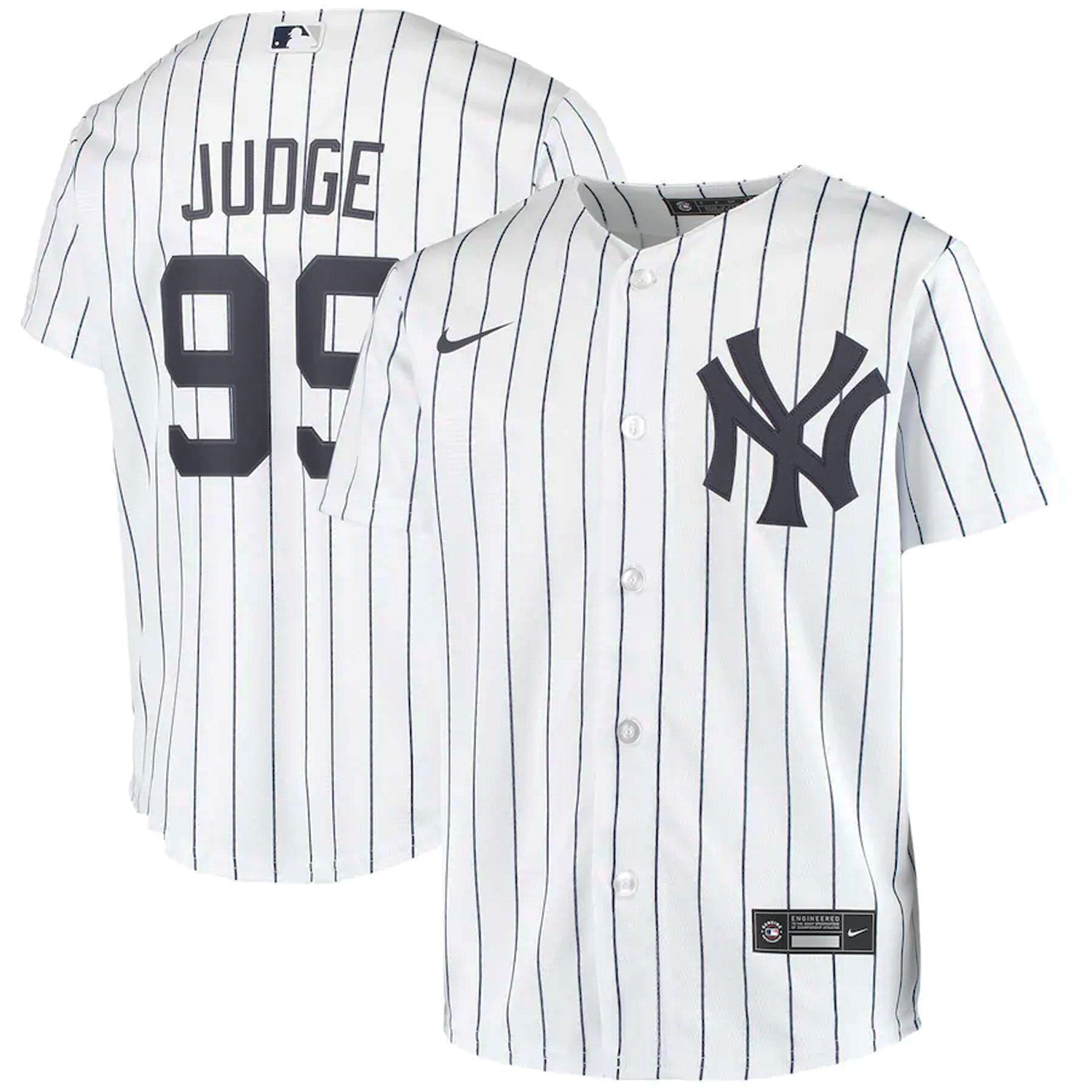 New York Yankees Youth Aaron Judge Home Pin Stripe Nike Youth Jersey