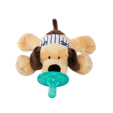 Load image into Gallery viewer, Yankees Wubbanub Pinstripe Puppy Pacifier - Front View