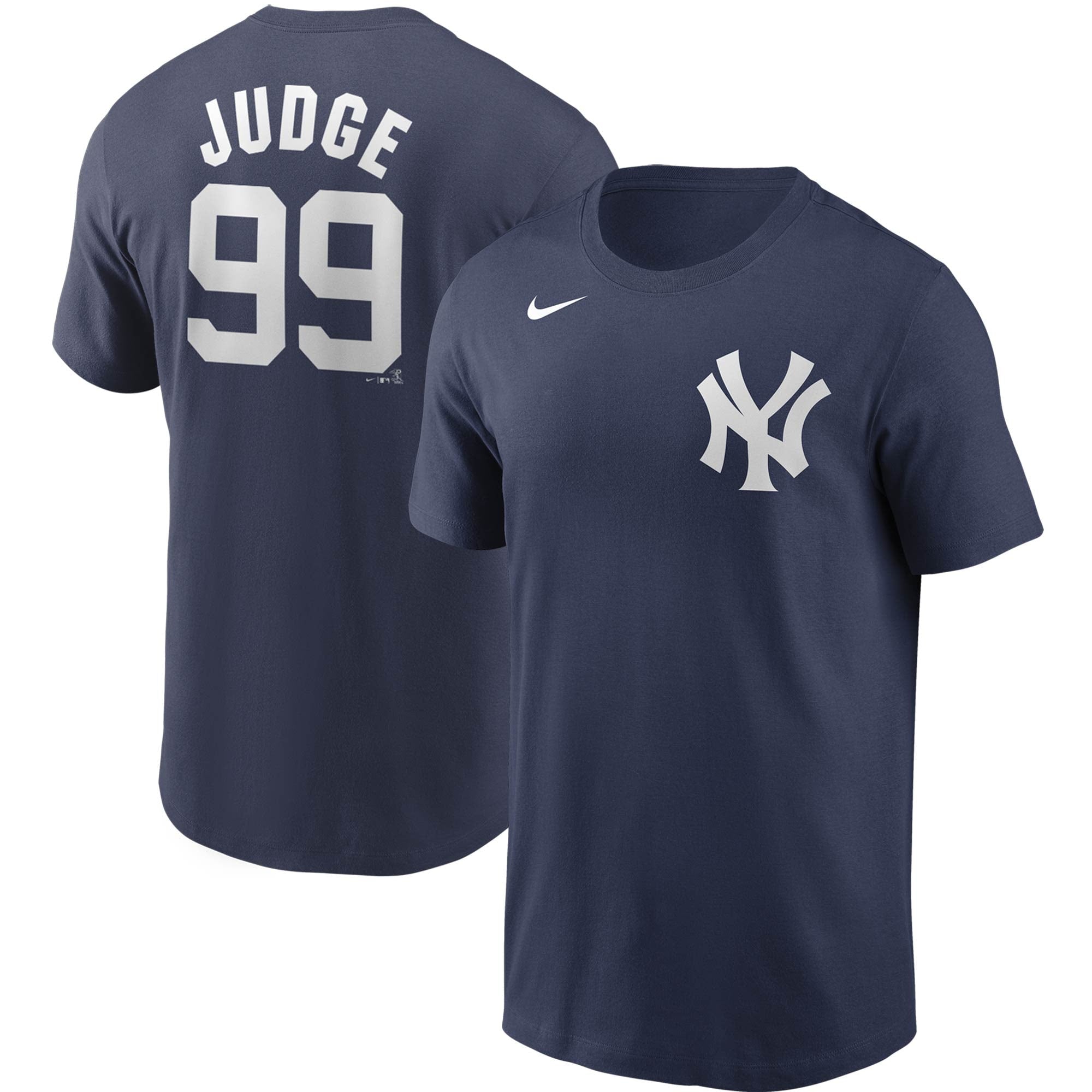 Men's Nike Yankees Navy Aaron Judge Name & Number T-Shirt – Legends Locker