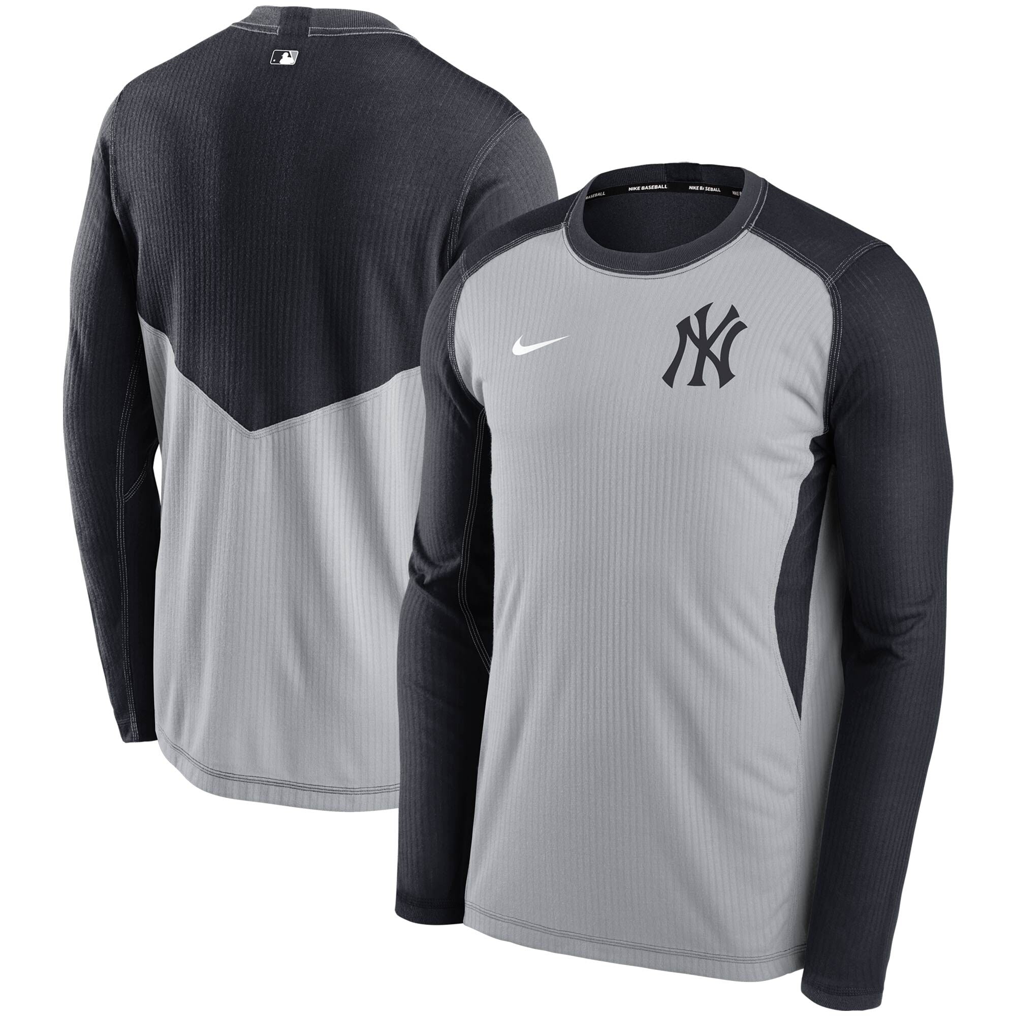 Men's Nike Yankees Grey & Navy Authentic Collection Thermal Crew Perfo –  Legends Locker