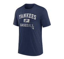 Load image into Gallery viewer, Men&#39;s New York Yankees Nike Navy Cooperstown Collection Arch Tri-Blend T-Shirt
