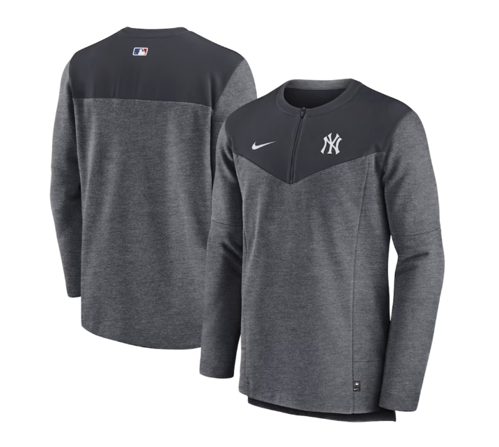 Men's New York Yankees Nike Navy Authentic Collection Game Time Performance Half-Zip Top