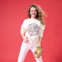 Load image into Gallery viewer, Women&#39;s Yankees Gems Crew in Sugar Swizzle
