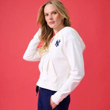 Load image into Gallery viewer, Women&#39;s Yankees Rib Hoodie in Sugar Swizzle
