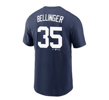 Load image into Gallery viewer, Men&#39;s New York Yankees Cody Bellinger Nike Navy Fuse Name &amp; Number T-Shirt

