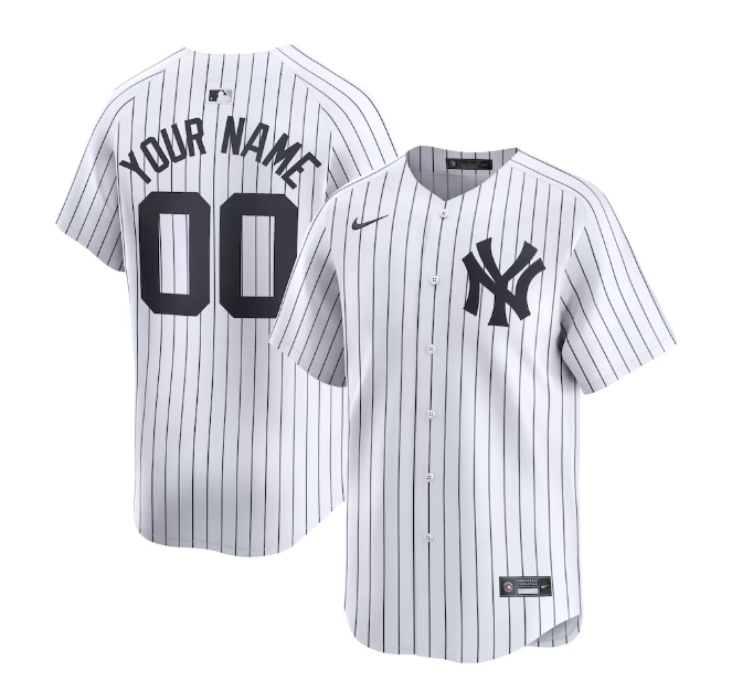 Men's New York Yankees Nike Home Replica Custom Jersey - White