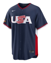 Load image into Gallery viewer, Men's USA Baseball Aaron Judge Nike Navy 2026 World Baseball Classic Road Stadium Jersey
