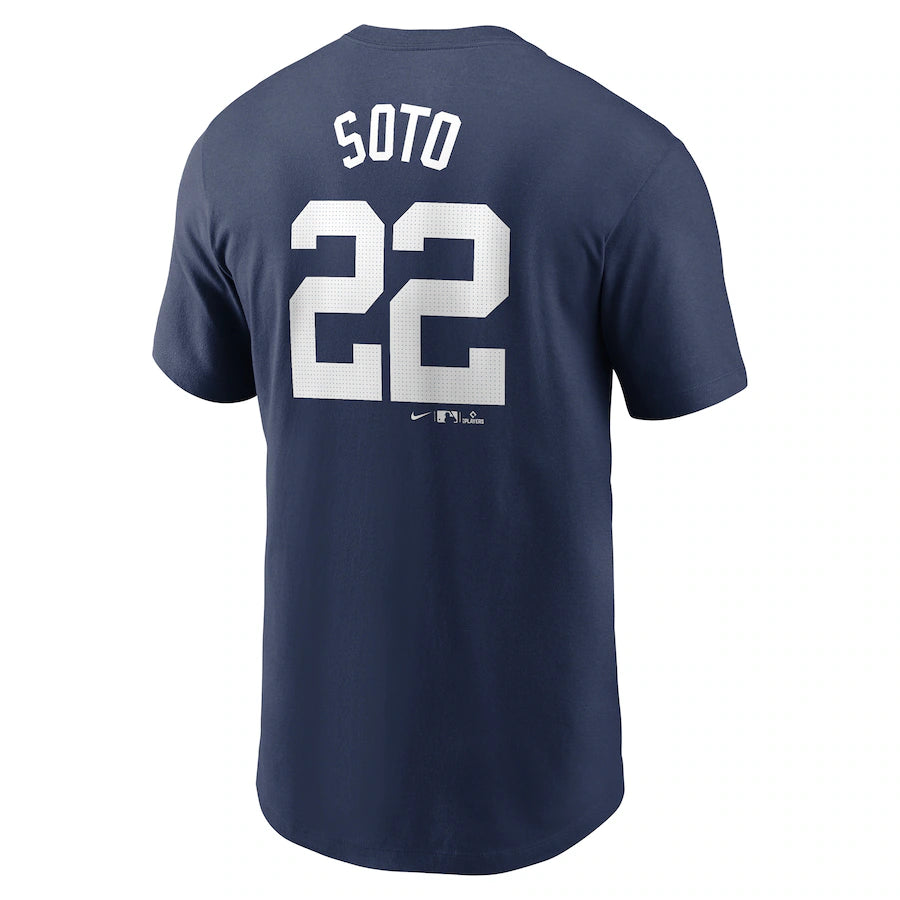 Juan Soto New York Yankees Nike 2024 Fuse Name & Number T-Shirt - Navy