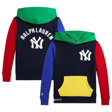 Load image into Gallery viewer, Youth Yankees Ralph Lauren Navy Fleece Hoodie
