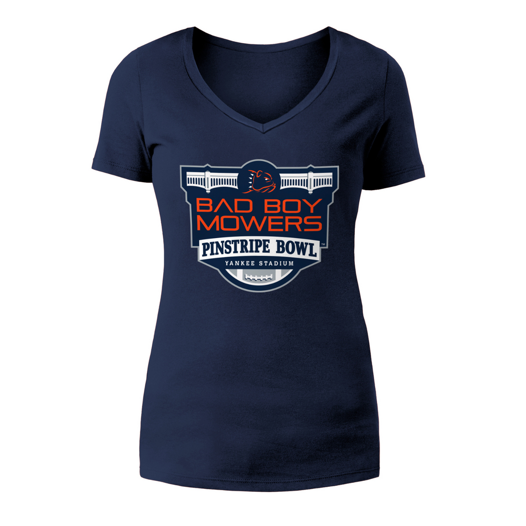 Bad Boy Mowers Pinstripe Bowl Logo Women's T-shirt