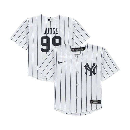 Aaron Judge New York Yankees Nike Infant Home 2020 Replica Player Jersey - White - Front and Back View