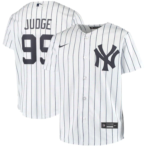 Aaron Judge New York Yankees Nike Youth Home 2020 Replica Player Name Jersey - White - Front and Back View