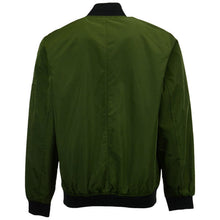 Load image into Gallery viewer, Men&#39;s JH Designs Yankees Military Green Lightweight Nylon Bomber Jacket - Back View
