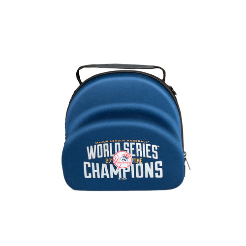 New York Yankees World Champions New Era Twin Pack Cap Carrier in Blue - Front View
