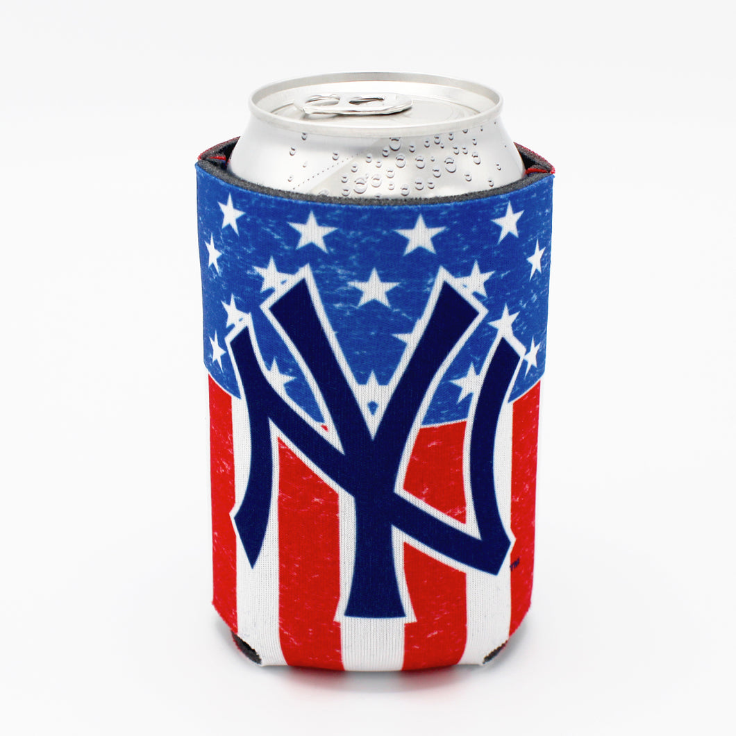 Yankee Patriotic can cooler - Front View
