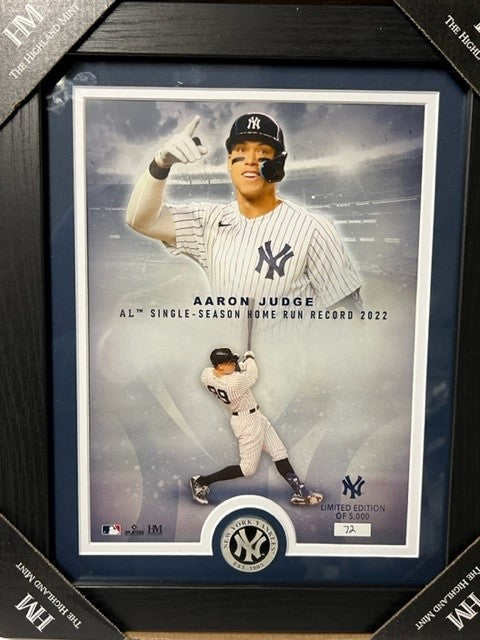 The Highland Mint Aaron Judge Home Run Record Photo Frame