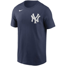 Load image into Gallery viewer, Men&#39;s Nike Yankees Navy Aaron Judge Name &amp; Number T-Shirt - Front View
